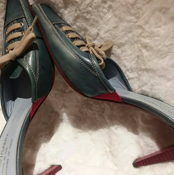 Donald J. Pliner Lezina Mules Heels Size 7M - Picture 2 of 8